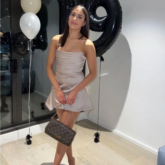 House of CB Dresses House Of Cb Jasmine Oyster Draped Corset Dress